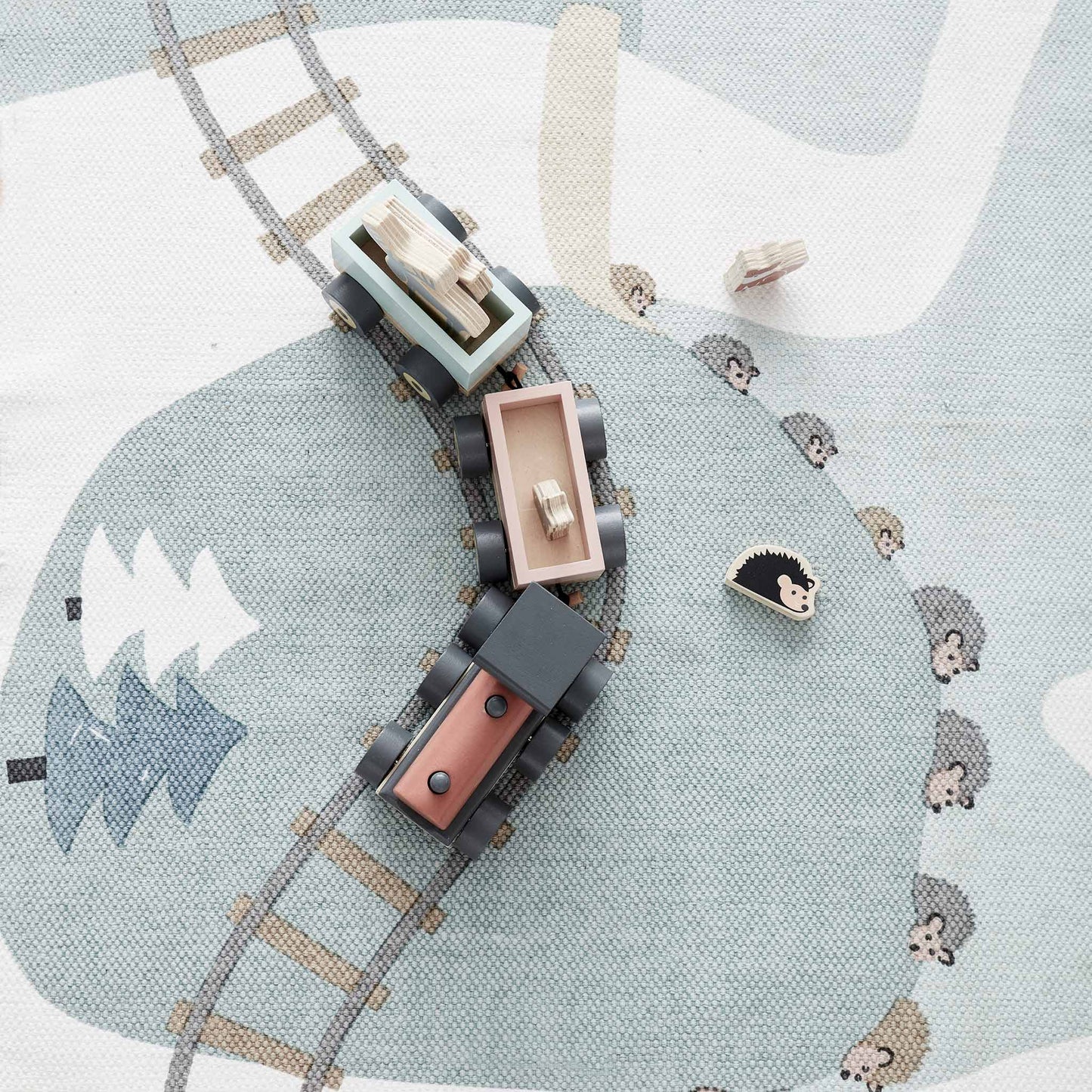Kids Concept - Dierenhouten trein