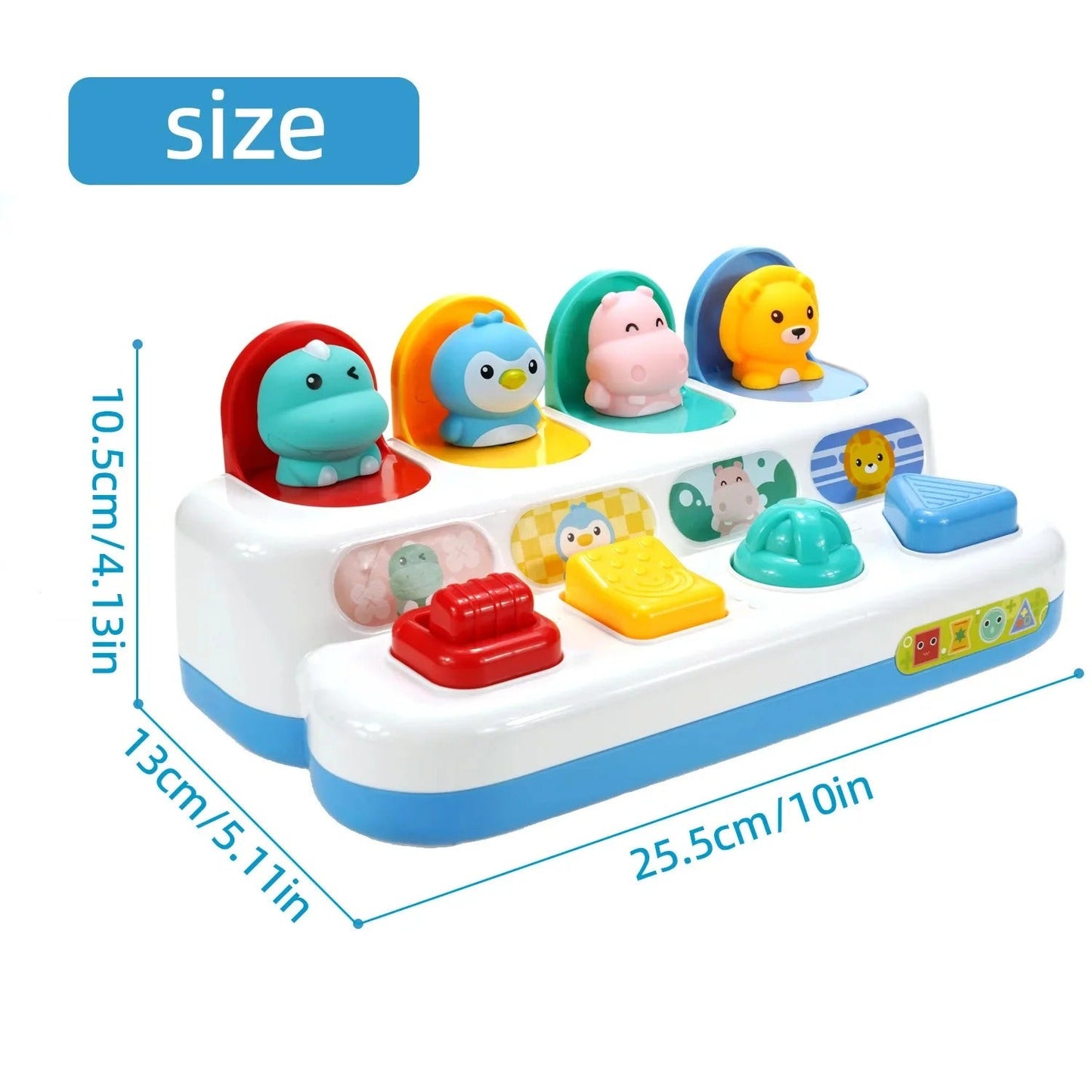 PopPress – Sensorik Drück & Pop Knopfbrett für Babys – Ab 6 Monaten