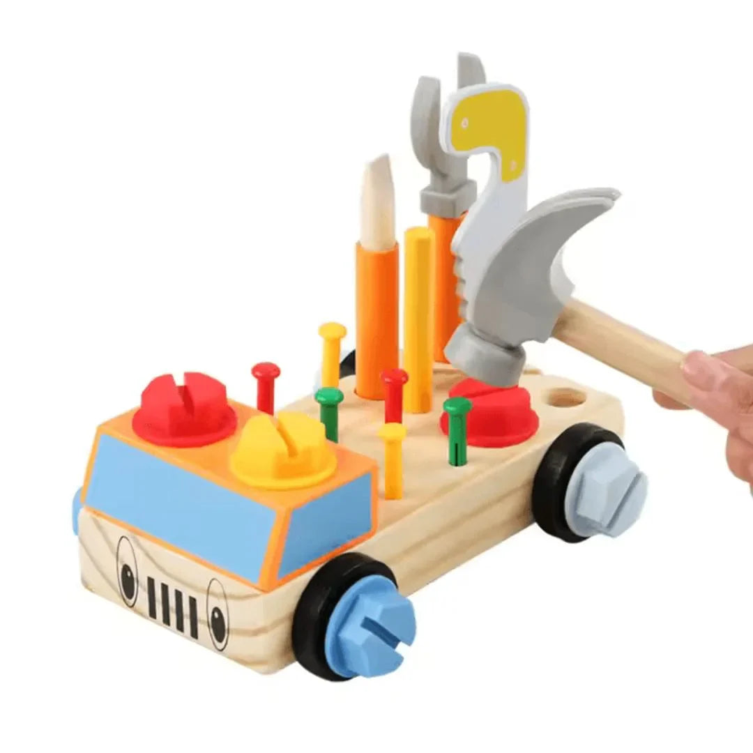 TinyTinker – Montessori Holzschraubbrett für Kinder ab 3+ – Fördert Feinmotorik