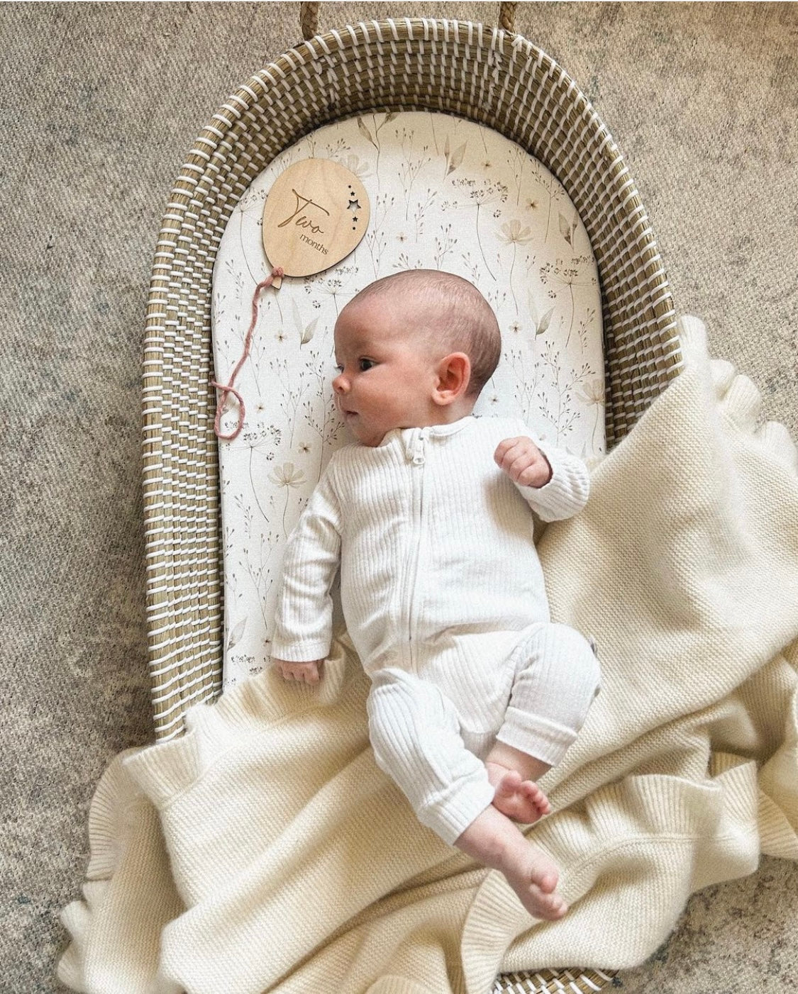 Mabel & Fox - Babyverschoonmand van zeegras