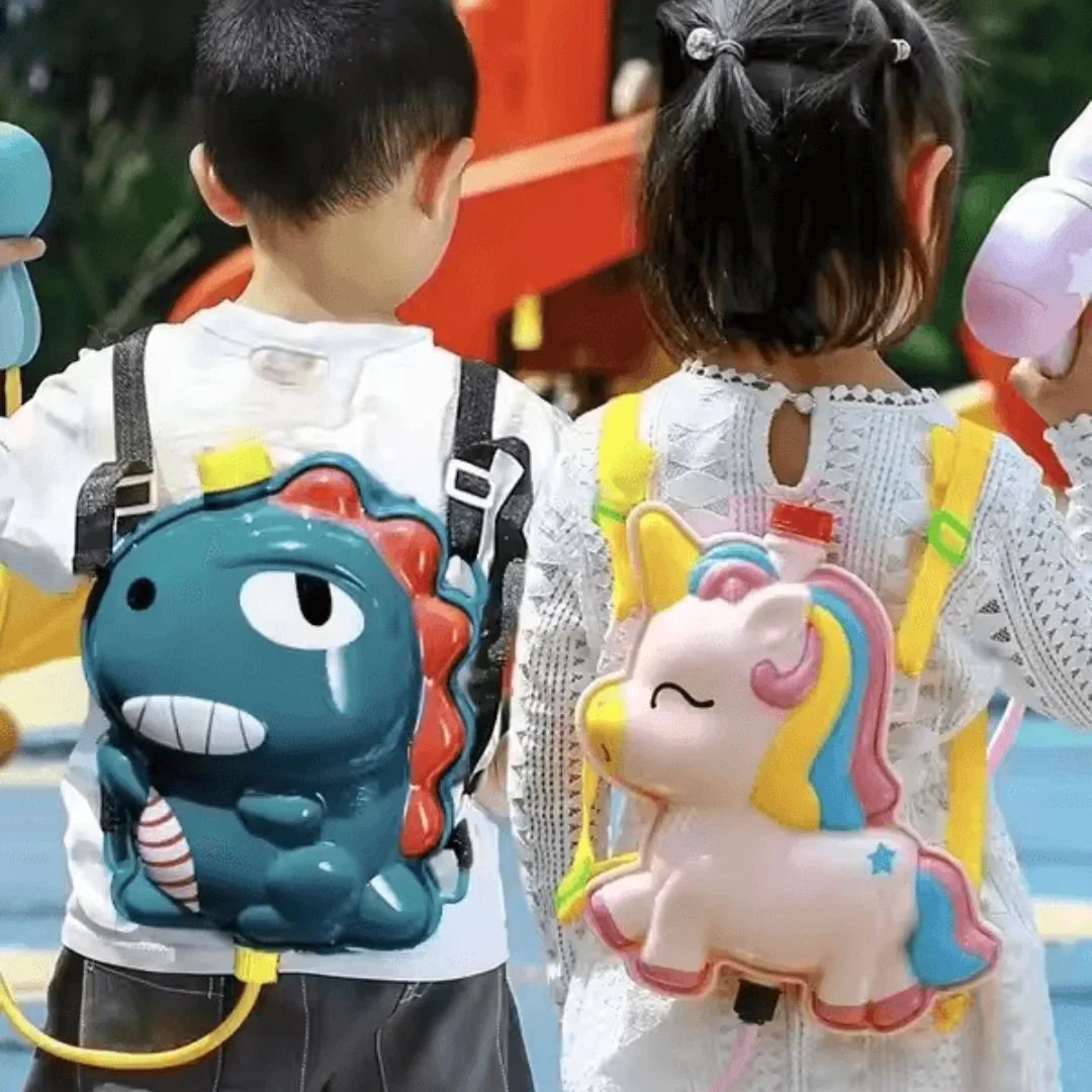 SplashQuest – Wasserpistolen-Rucksack für Kinder ab 3+ – Endloser Outdoor-Spaß