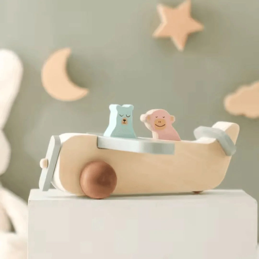 SkyCraft – Holzflugzeug-Spielzeug für Kinder ab 3+ – Fördert Kreativität und Motorik