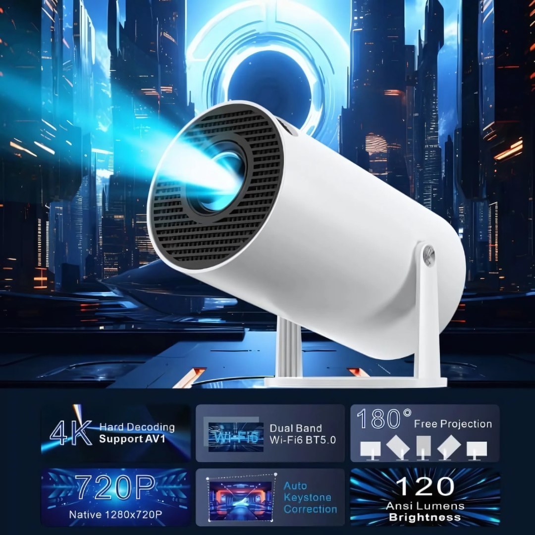 ProjectPro - WiFi Bluetooth 4K HD Mini Projektor