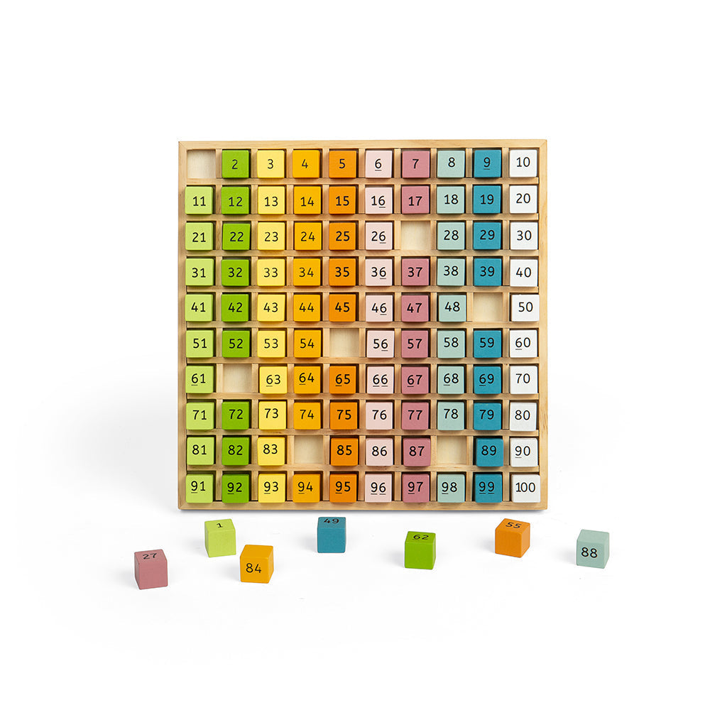 Bigjigs Toys Houten Nummerbak - Scandi