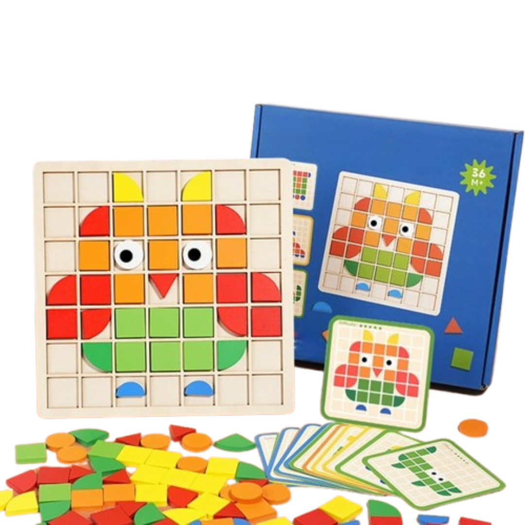 PatternPlay - Holzpuzzle mit Formen für Kinder ab 3 Jahren