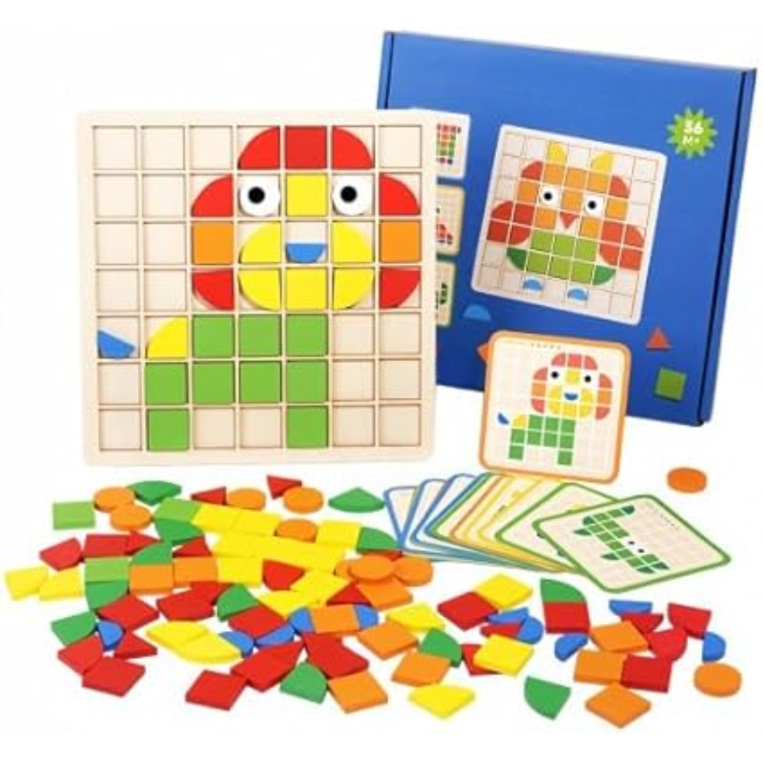 PatternPlay - Holzpuzzle mit Formen für Kinder ab 3 Jahren