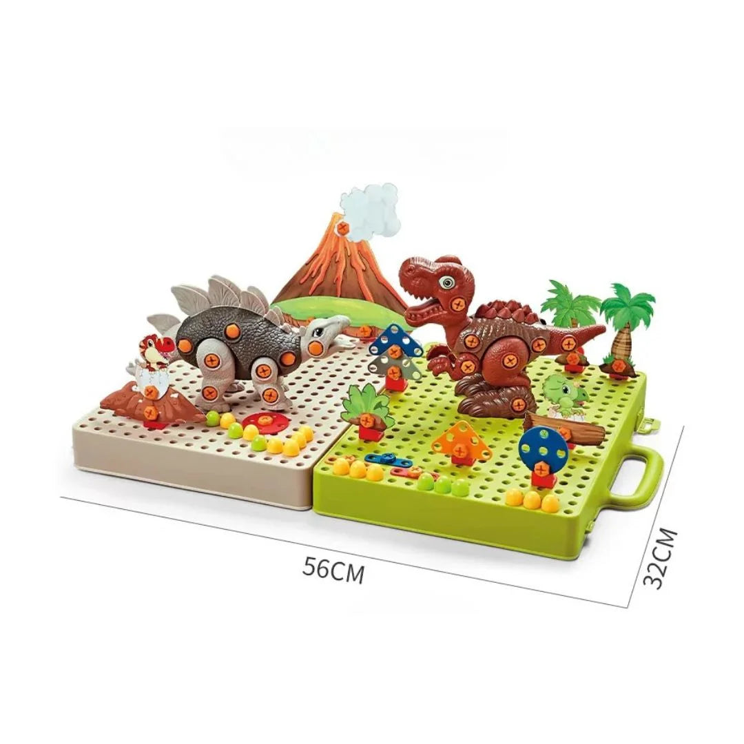 DinoConstruct – Dino Bohr- & Bauset STEM Spielzeug Kinder ab 3 Jahren