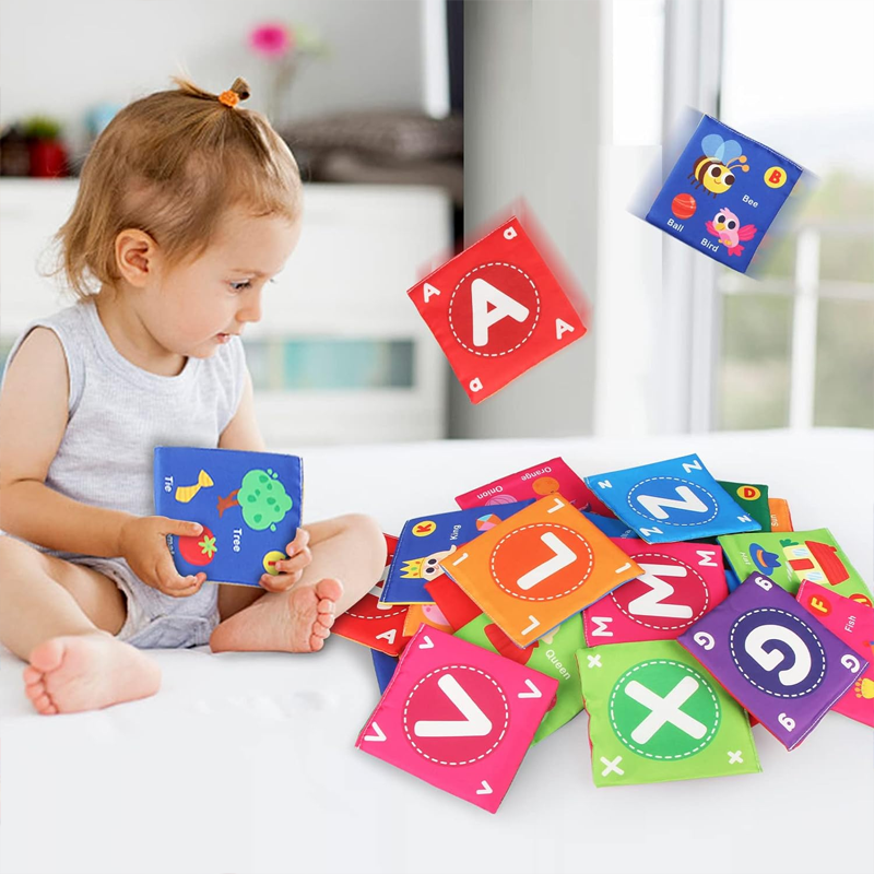 BusyBaby - Baby Stoffbuch Weiches Lernkarten-Set