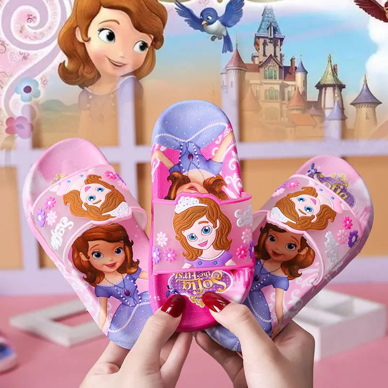 Prinsessen- en superheldenkinderzomerpantoffels