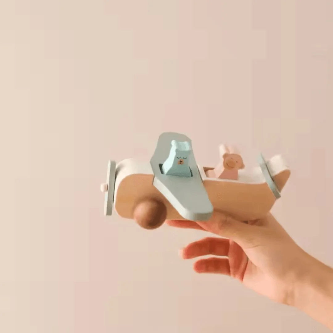 SkyCraft – Holzflugzeug-Spielzeug für Kinder ab 3+ – Fördert Kreativität und Motorik