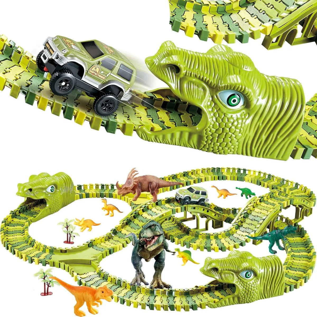 DinoRace - Jurassic-Dinosaurier-Rennbahn-Spielset