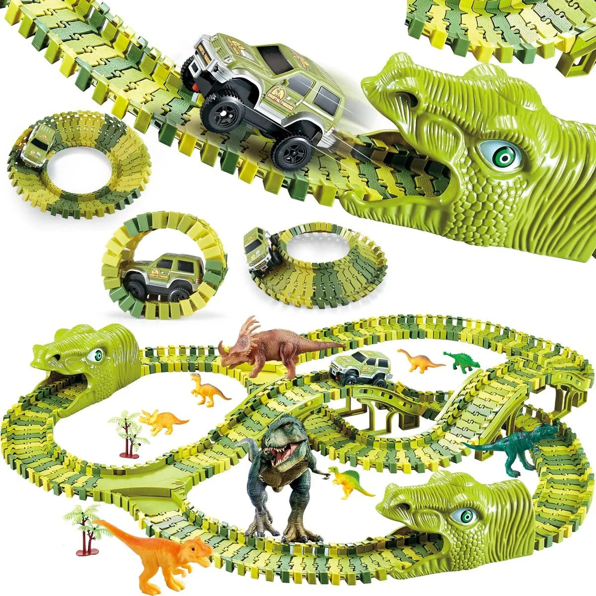 DinoRace - Jurassic-Dinosaurier-Rennbahn-Spielset