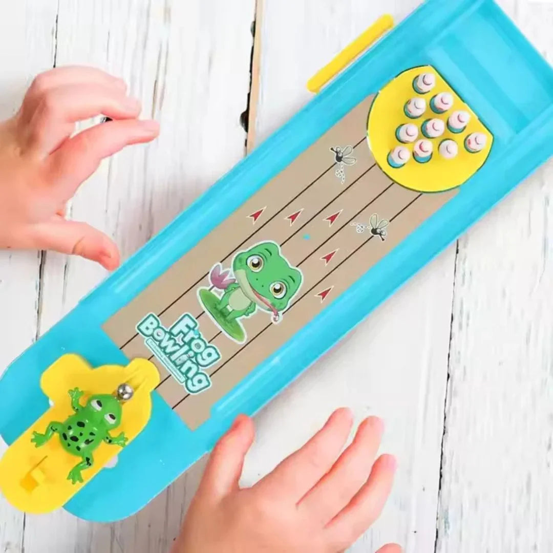 FroloRoll - Mini-Frosch-Bowling-Set für Kinder ab 4 Jahren