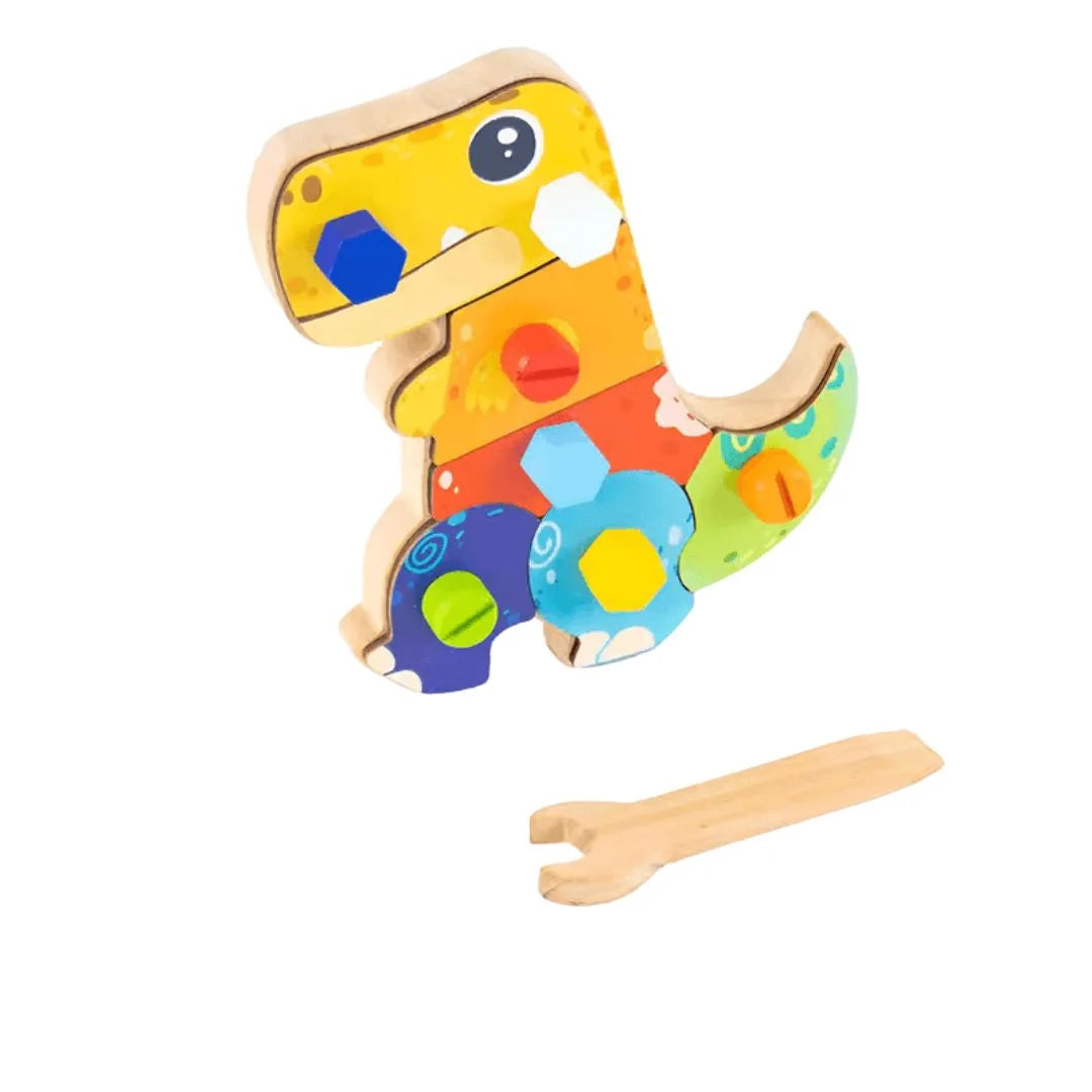 PlayCraft – Dinosaurier-Schraubbrett für Kinder ab 3+ – Fördert Feinmotorik