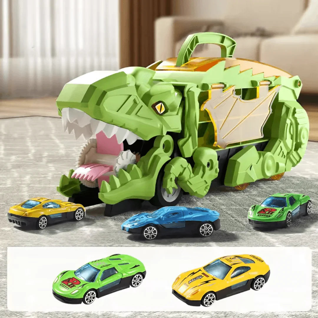 DinoDrive – Dinosaurier-Spielzeugauto für Kinder ab 3+ – Interaktives Spielen und Lernen