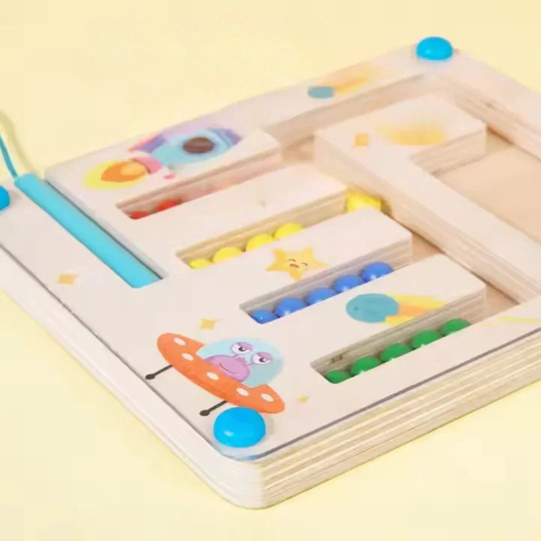 ColorMagnet – Holz Magnetisches Farb Sortierspiel mit Musterkarten für Kinder ab 3 Jahren