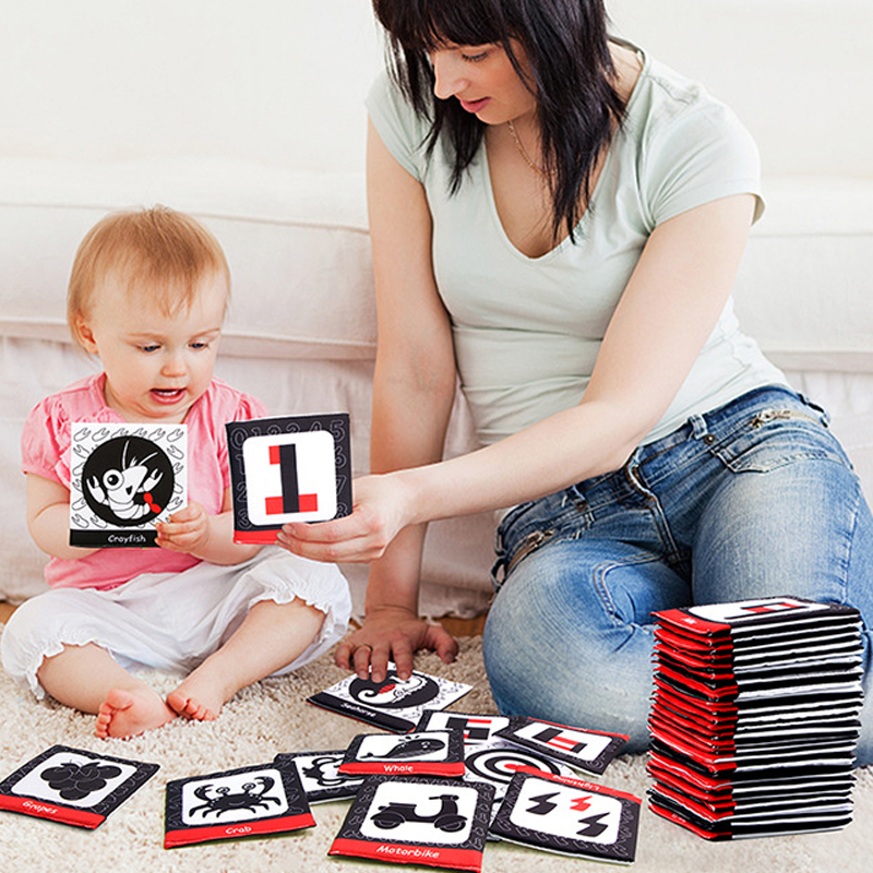 BusyBaby - Baby Stoffbuch Weiches Lernkarten-Set