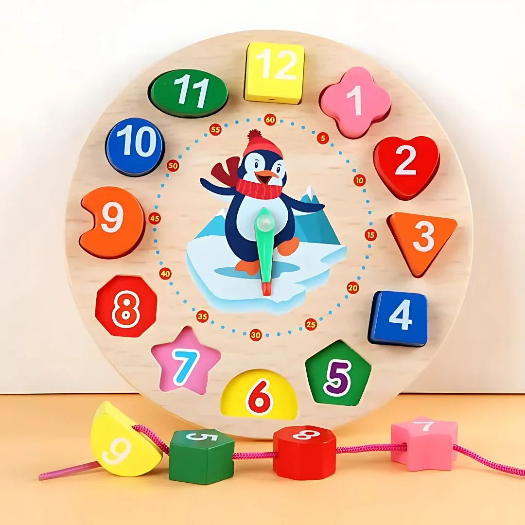 TickTocky – Kinder Lernuhr aus Holz ab 3 Jahren | Uhrzeit Lernen