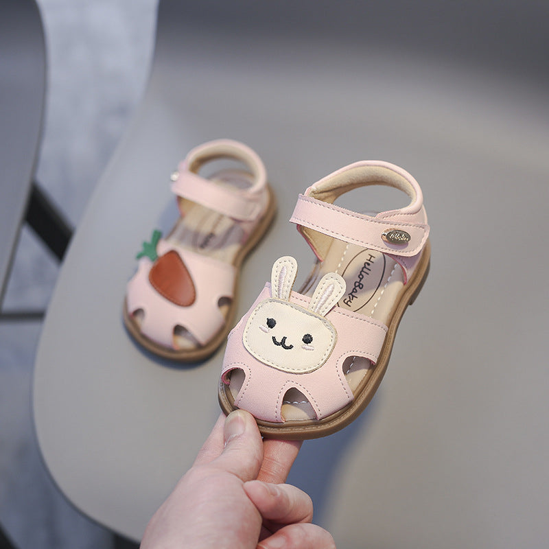 Casual sandalen met konijnen- en wortelmotief