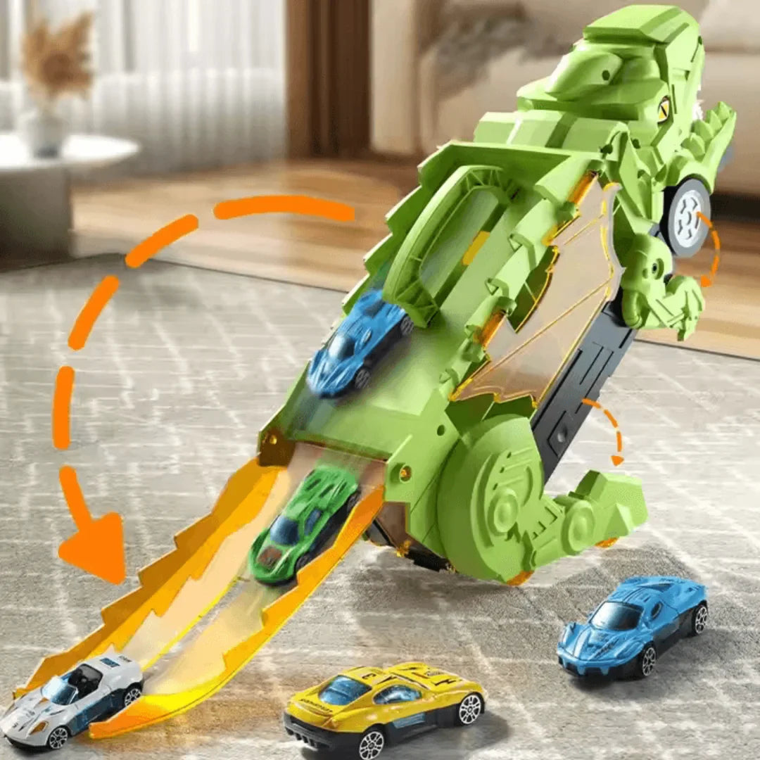 DinoDrive – Dinosaurier-Spielzeugauto für Kinder ab 3+ – Interaktives Spielen und Lernen