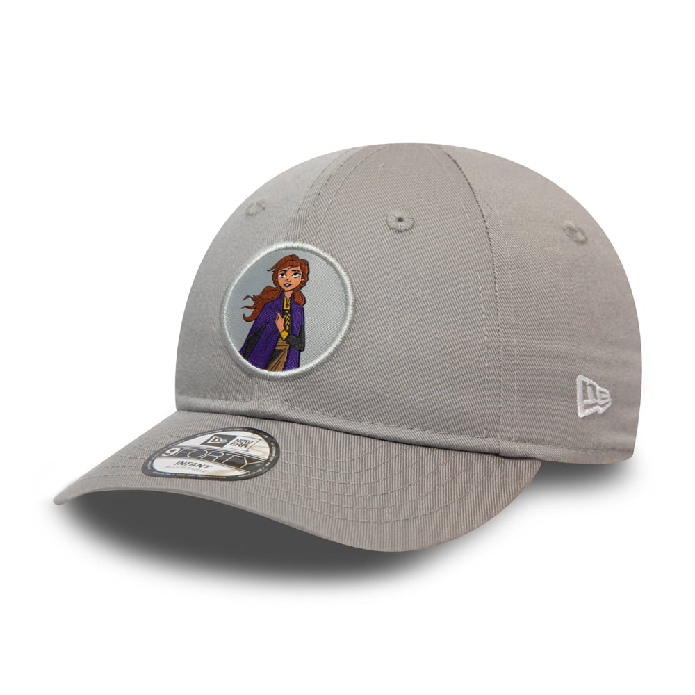 New Era Baby 9FORTY Anna Baseballpet - Disney Frozen-personagelogo - Grijs