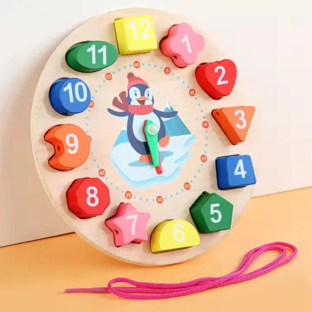 TickTocky – Kinder Lernuhr aus Holz ab 3 Jahren | Uhrzeit Lernen