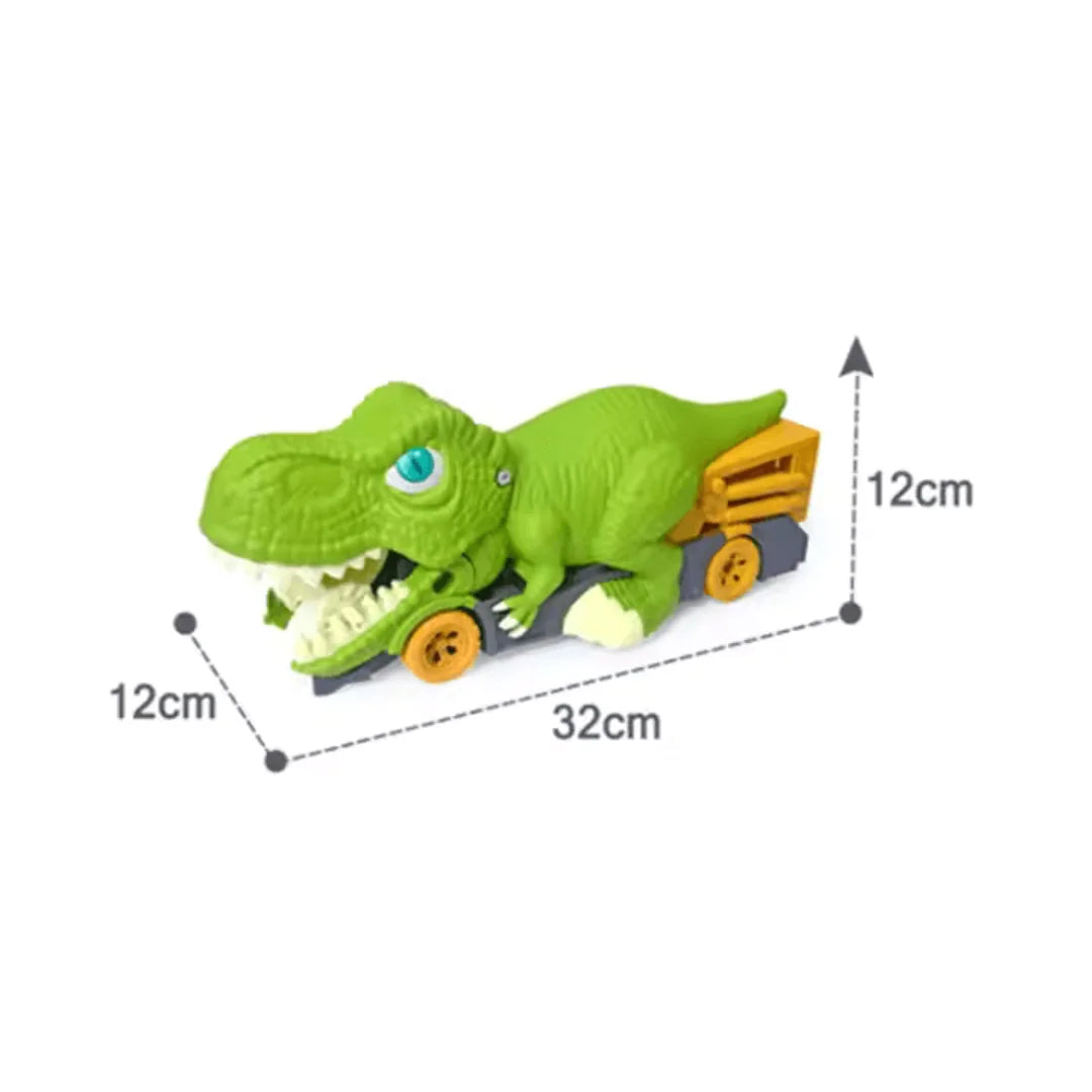 ChompHauler - Dino-Transporter für Kinder ab 3 Jahren - speichert und startet Mini-Autos für prähistorische Spiele