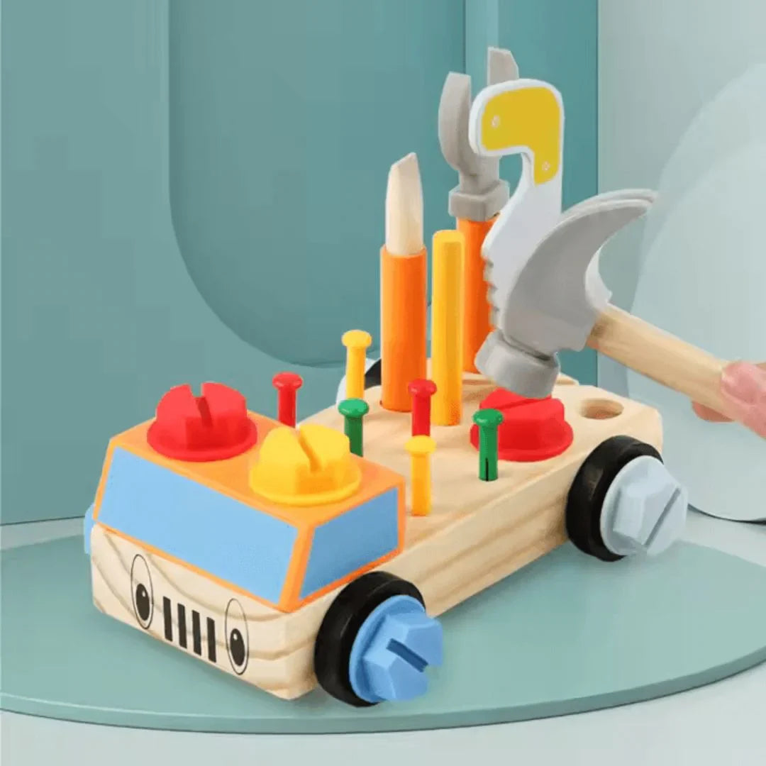TinyTinker – Montessori Holzschraubbrett für Kinder ab 3+ – Fördert Feinmotorik
