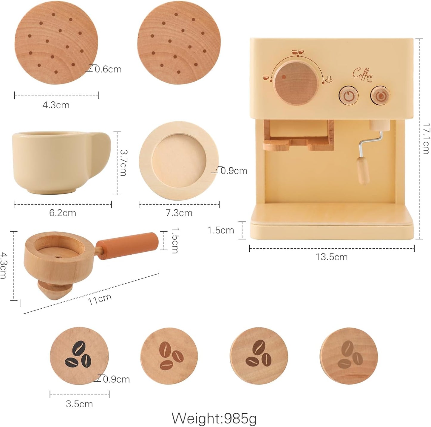 BrewBuddies Kaffee & Tee Holzspielset – Rollenspiel – Ab 3 Jahren