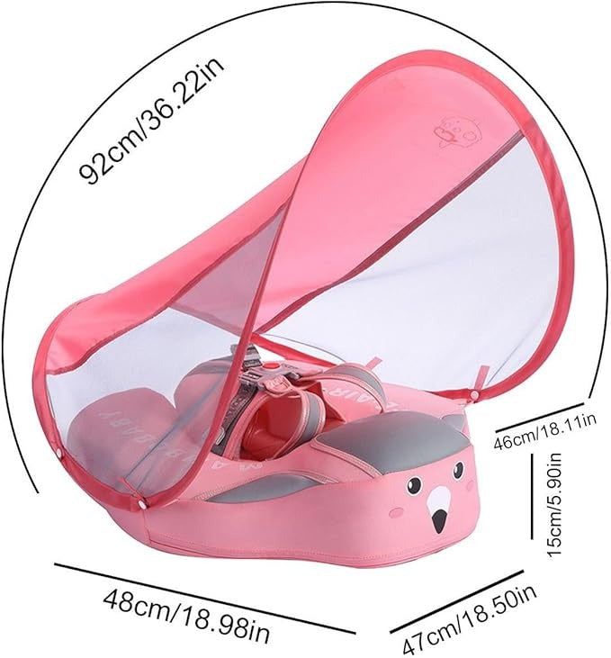 SplashGuard – Nicht-aufblasbarer Schwimmtrainer aus Schaum mit Sonnenschutz – Für Babys von 3–24 Monaten