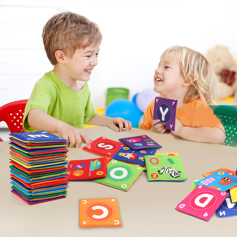 BusyBaby - Baby Stoffbuch Weiches Lernkarten-Set