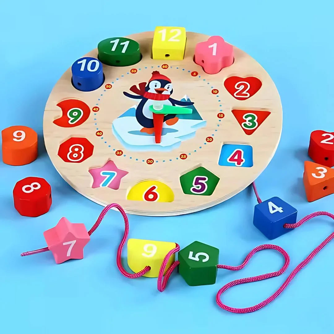 TickTocky – Kinder Lernuhr aus Holz ab 3 Jahren | Uhrzeit Lernen