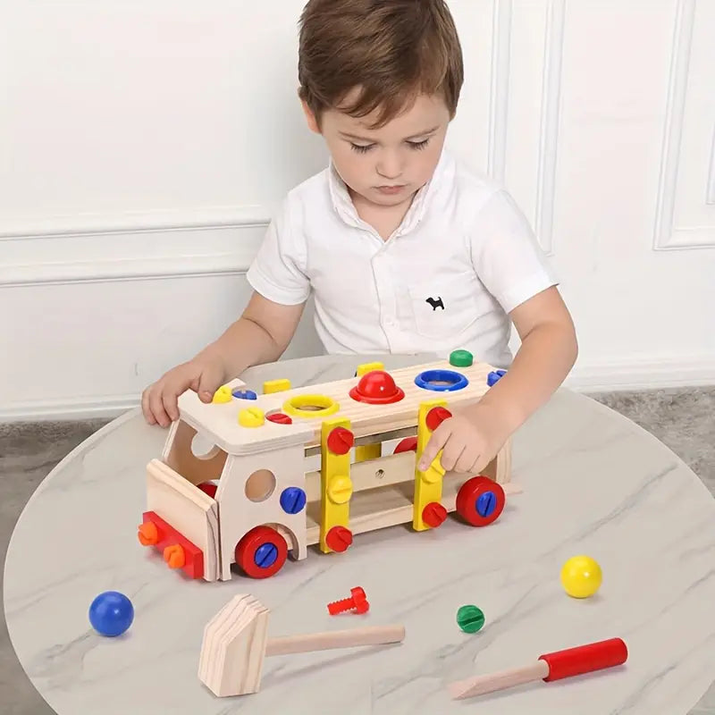 ConstructCruiser - Hölzerne Schraube Auto Spielzeug