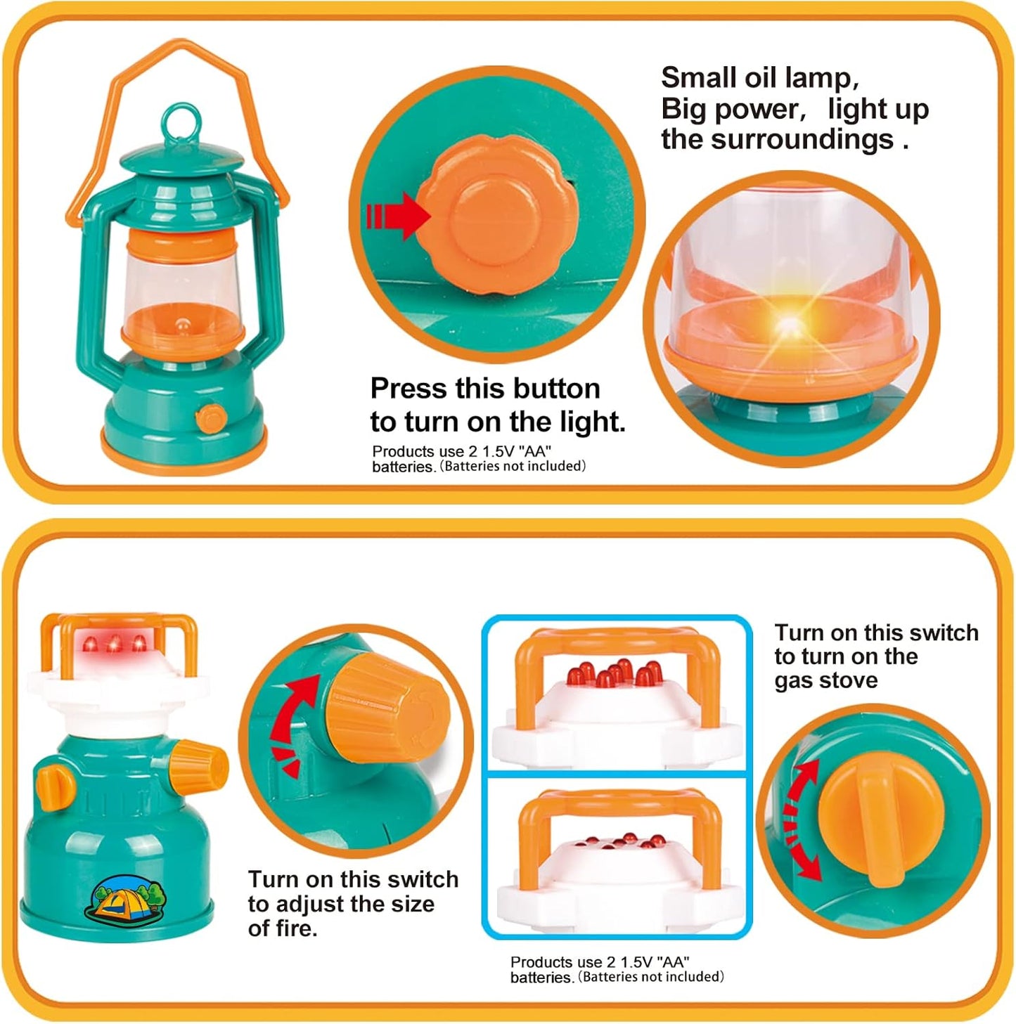 CampsterQuest – Camping-Spielset für Kinder ab 3 Jahren – Regt Rollenspiel & Fantasie an