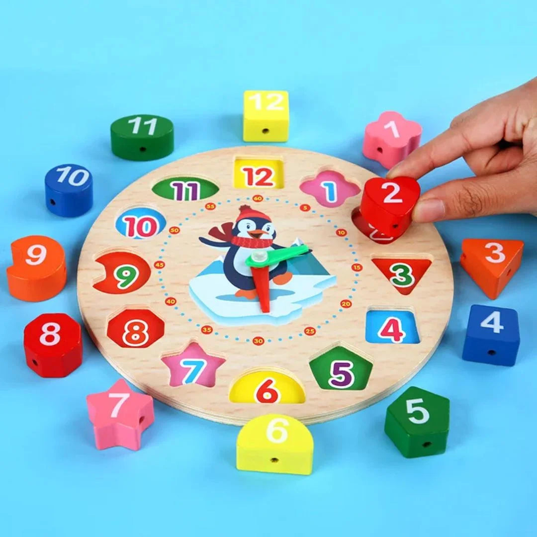 TickTocky – Kinder Lernuhr aus Holz ab 3 Jahren | Uhrzeit Lernen