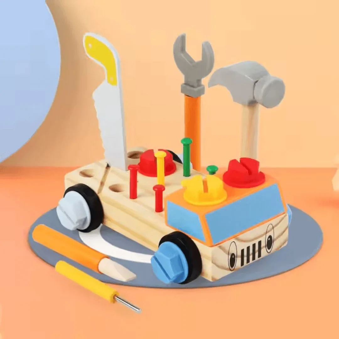 TinyTinker – Montessori Holzschraubbrett für Kinder ab 3+ – Fördert Feinmotorik