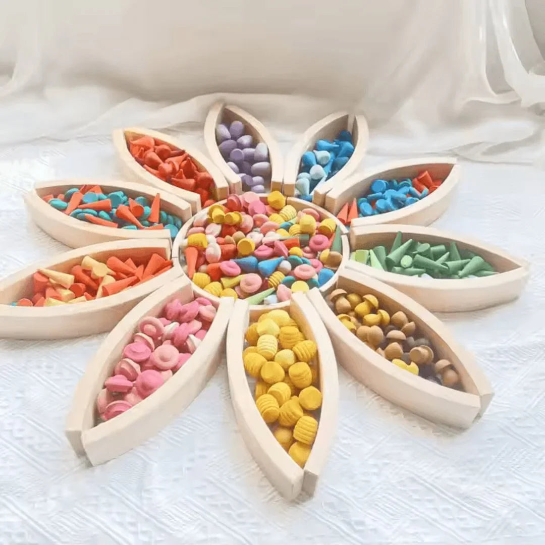 TimberTales – Holz-Regenbogen-Bausteine für Kinder ab 3+ – Fördert Kreativität