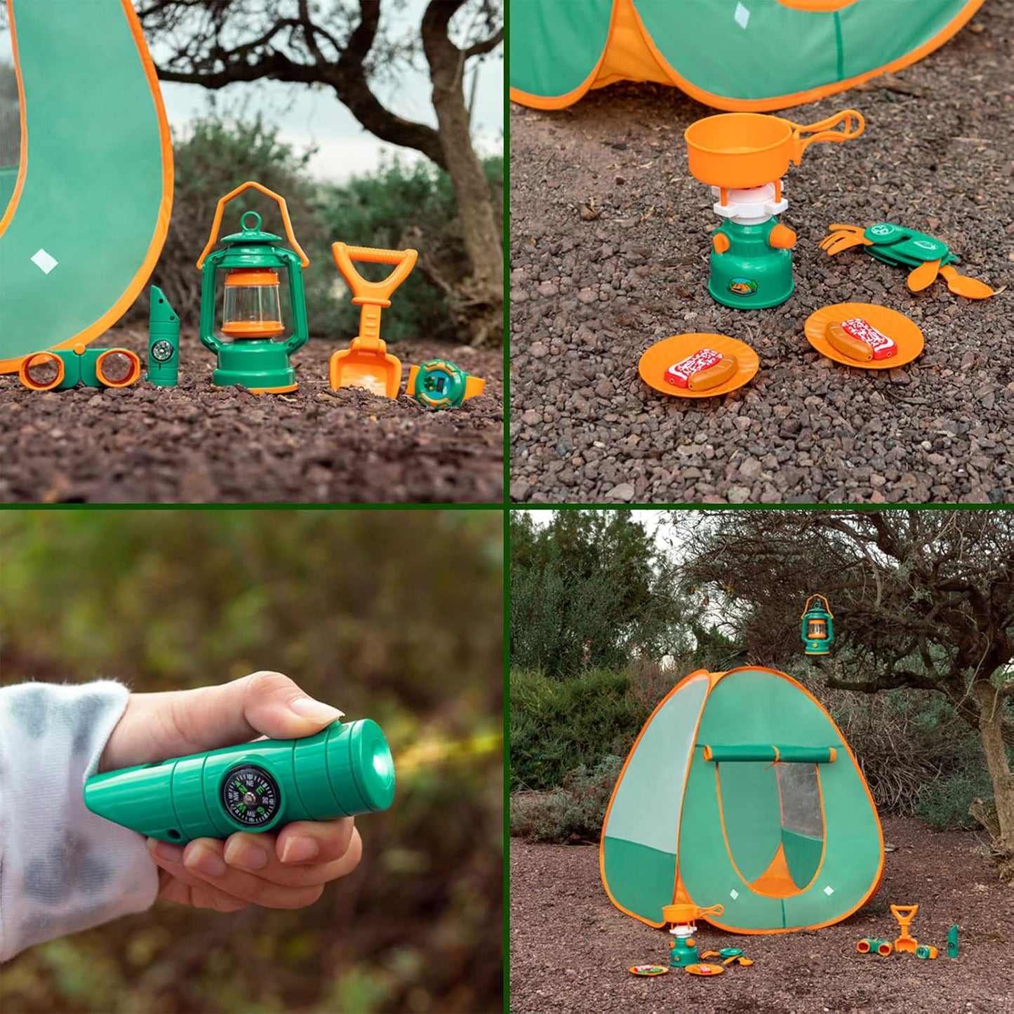 CampsterQuest – Camping-Spielset für Kinder ab 3 Jahren – Regt Rollenspiel & Fantasie an