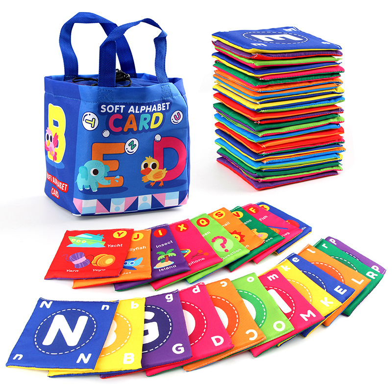 BusyBaby - Baby Stoffbuch Weiches Lernkarten-Set