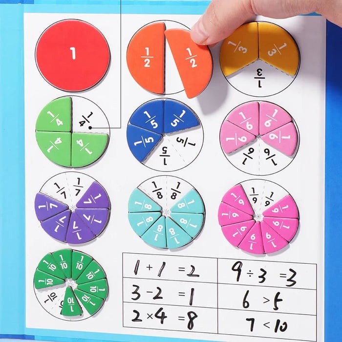 MathMaster - Magnetisches Bruchrechnen-Puzzle von Montessori