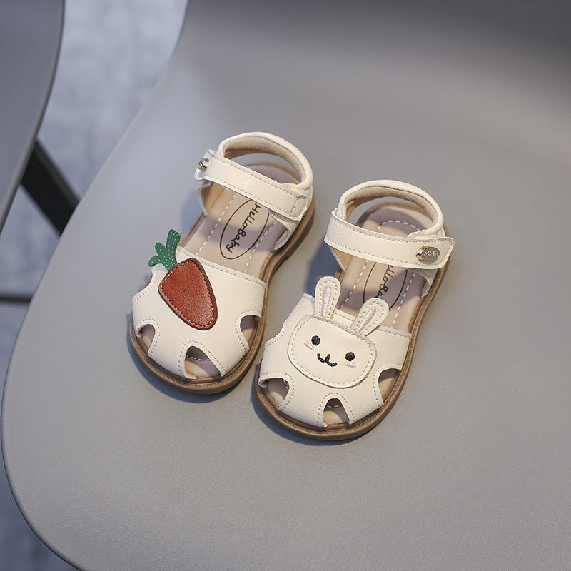 Casual sandalen met konijnen- en wortelmotief