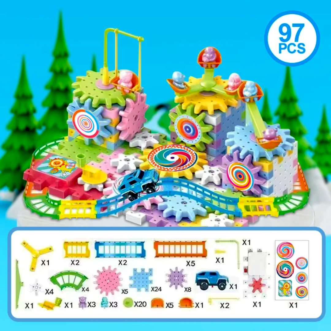 SpinFun - Bildungs-Spielzeugset mit Zahnrädern