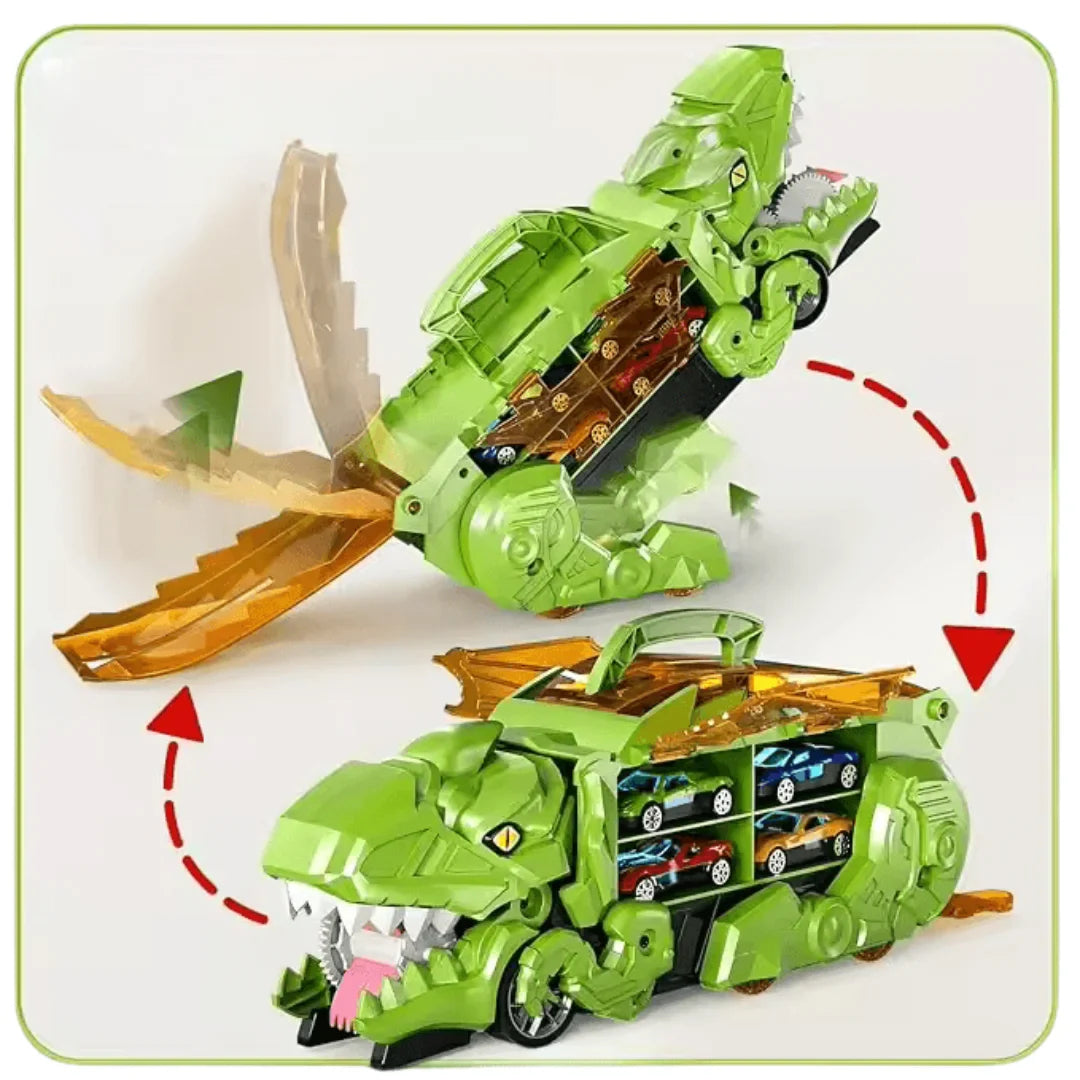DinoDrive – Dinosaurier-Spielzeugauto für Kinder ab 3+ – Interaktives Spielen und Lernen