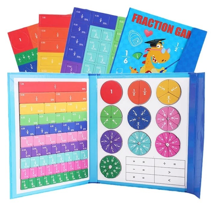 MathMaster - Magnetisches Bruchrechnen-Puzzle von Montessori