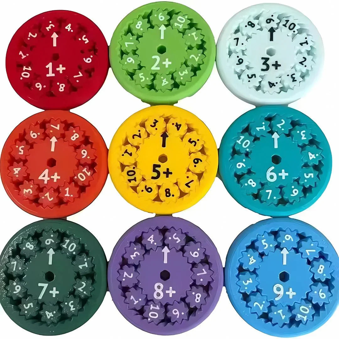 SpinSum – Kinder Mathe Fidget Spinner ab 3 Jahren | 9er-Set Zählen & Konzentration
