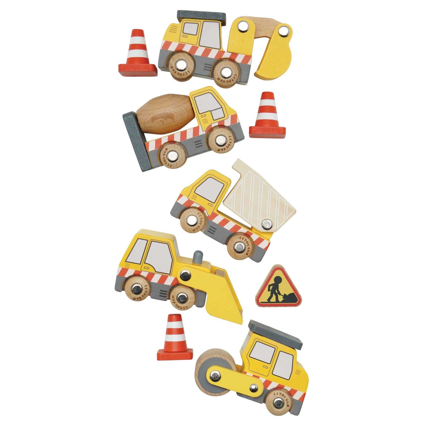 Set bestelwagenbouwvoertuigen