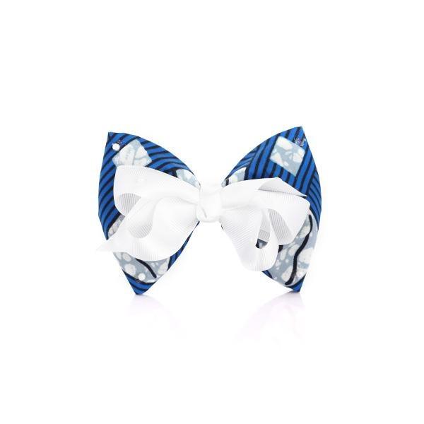 BLAUW-WITTE MEISJES ANKARA HAARCLIP VOOR MEISJES