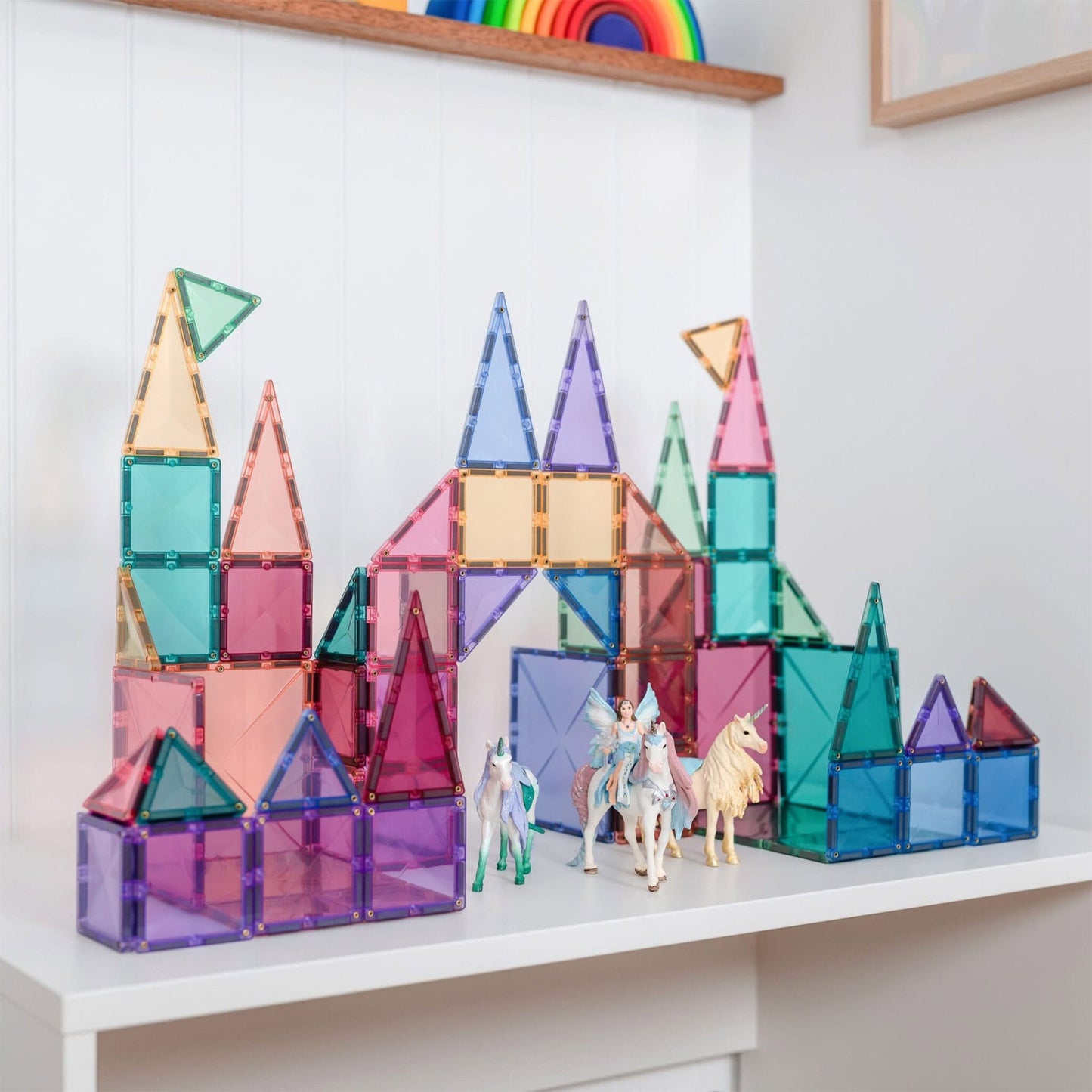 Connetix Tiles – 64-elementowy zestaw startowy w pastelowych kolorach