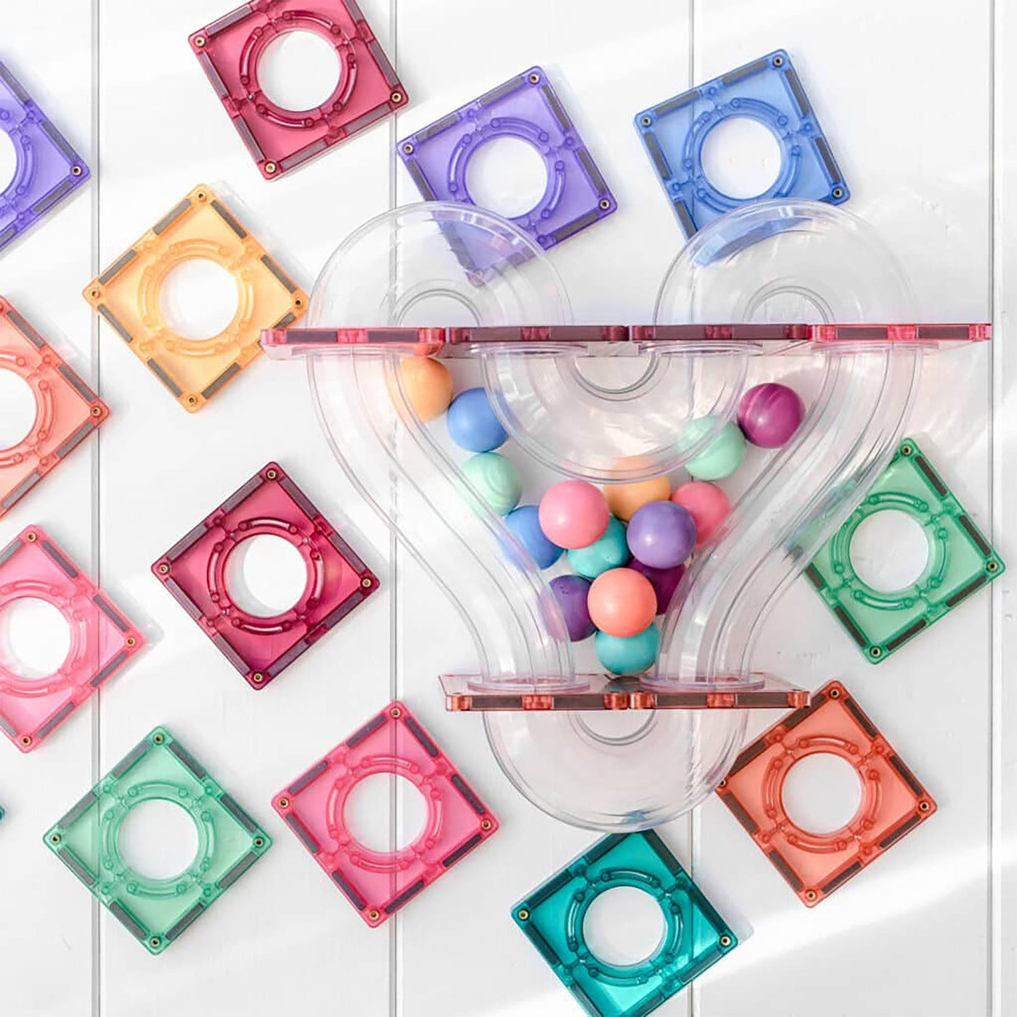 Connetix Tiles – 106-elementowy zestaw do układania piłek w pastelowych kolorach