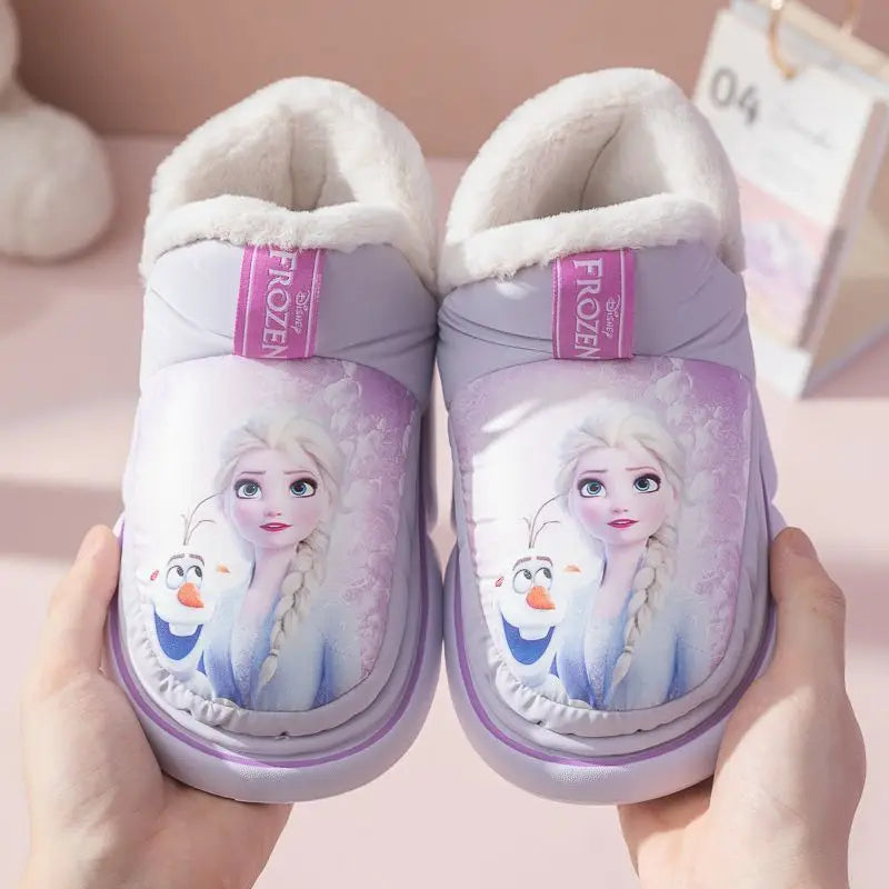 Frozen Elsa And Olaf Cozy Slip On Slippers